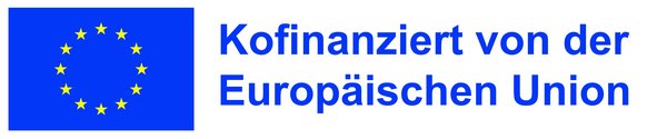 Logo der EU mit der Aufschrift "Kofinanziert von der Europäischen Union